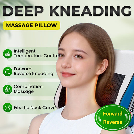 🎊Clears Away All Your Fatigue in a Jiffy🎊Multifunctional Deep Kneading Massage Pillow with Heat