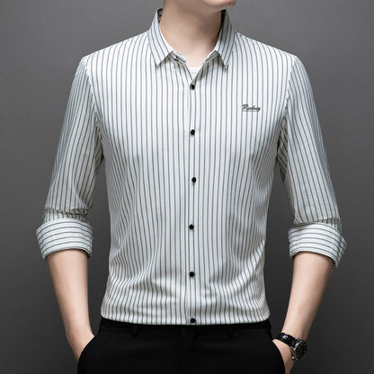 Men's Classic Wrinkle-Free Striped Shirt
