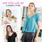🎁LAST DAY SALE £12.99🔥Summer Hot Sale 50% OFF⏳Women's Casual Pleated V-Neck Short-Sleeve Top