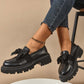 Chic Sweet Platform Loafers with Bow